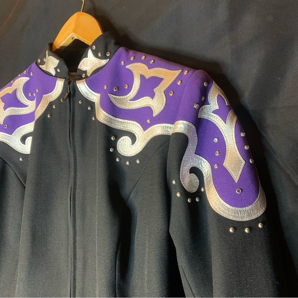 Hobby Horse Carousel Collection Sz XS Equestrian Horse Western Show Suit Purple - Picture 2 of 10